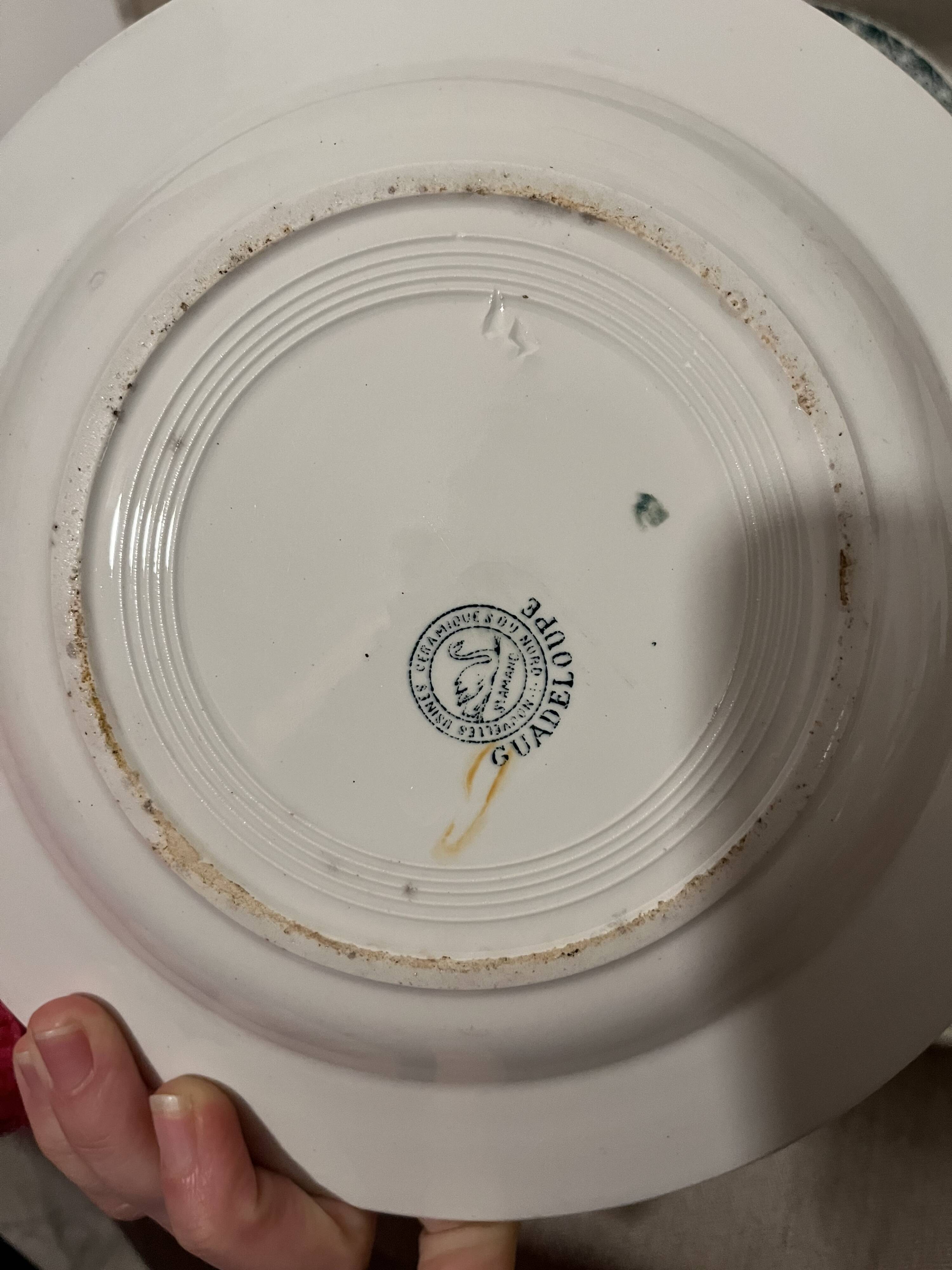 Lot 6 soup plates Guadeloupe Saint Amand