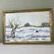 Huile sur toile « Paysage enneigé »