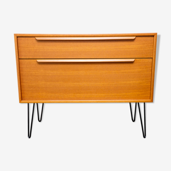 Vintage teak chest of drawers by Wk Möbel, 1970s