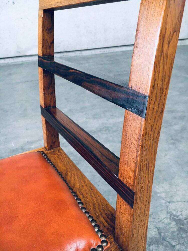 Set of Art Deco Belgian Side Chairs, 1930s