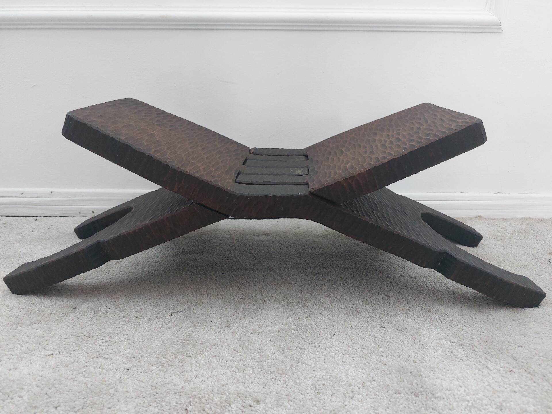 Small Mexican footrest attributed to Don Shoemaker.