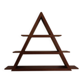 Triangular Teak Wall Shelf, Denmark, 1970s