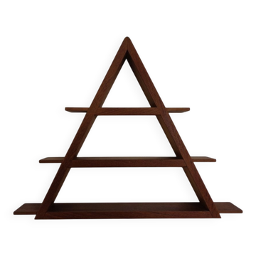 Triangular Teak Wall Shelf, Denmark, 1970s
