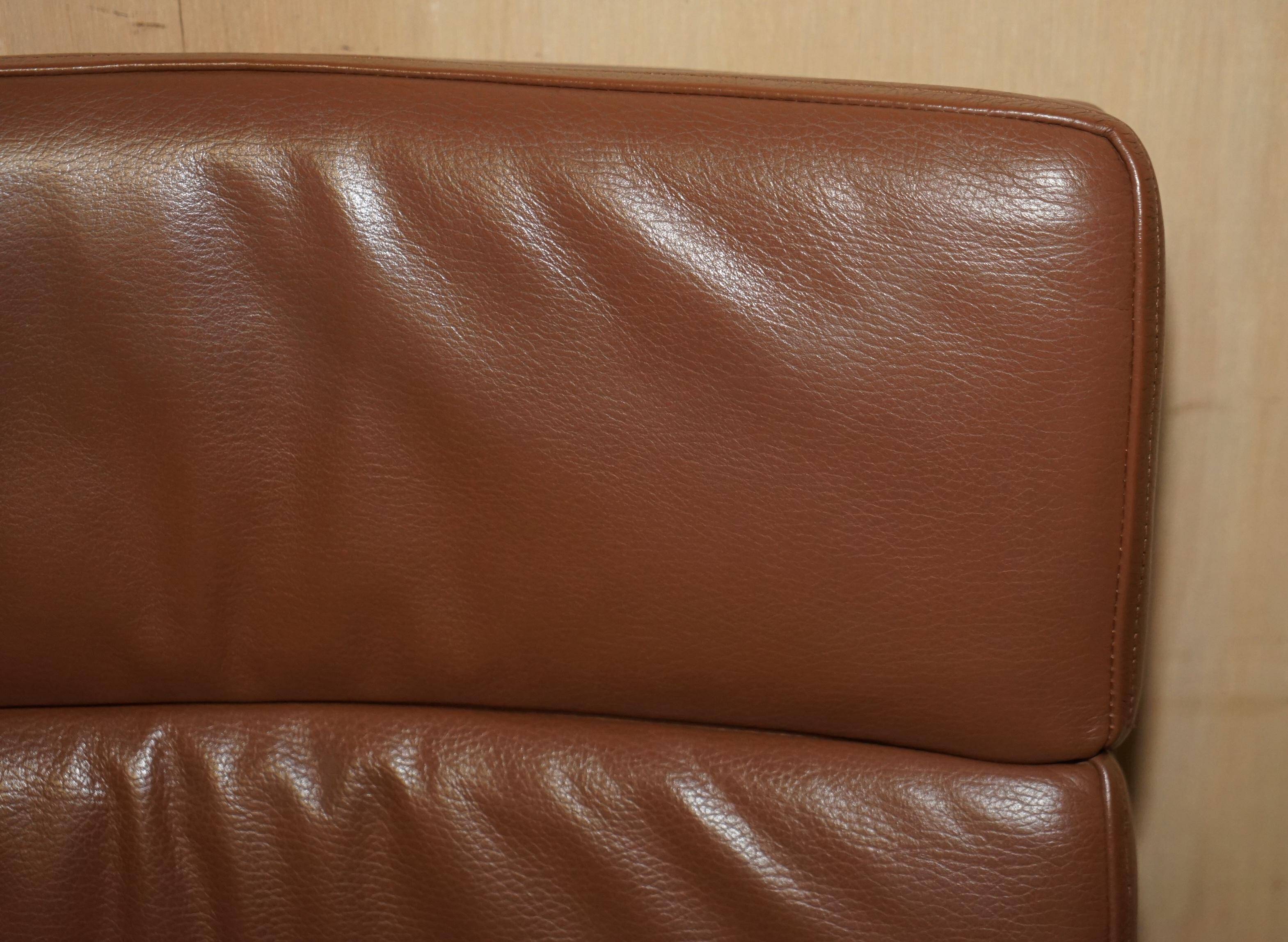 Fauteuil de bureau William Hands Orion en cuir, style Mid-Century Modern