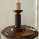 Pied de lampe Art déco en bois tourné