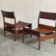 Paire de chaises en cuir