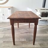 Oak farmhouse table in country style