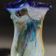 Vintage blown glass vase, Moorish art glassware, 20th century
