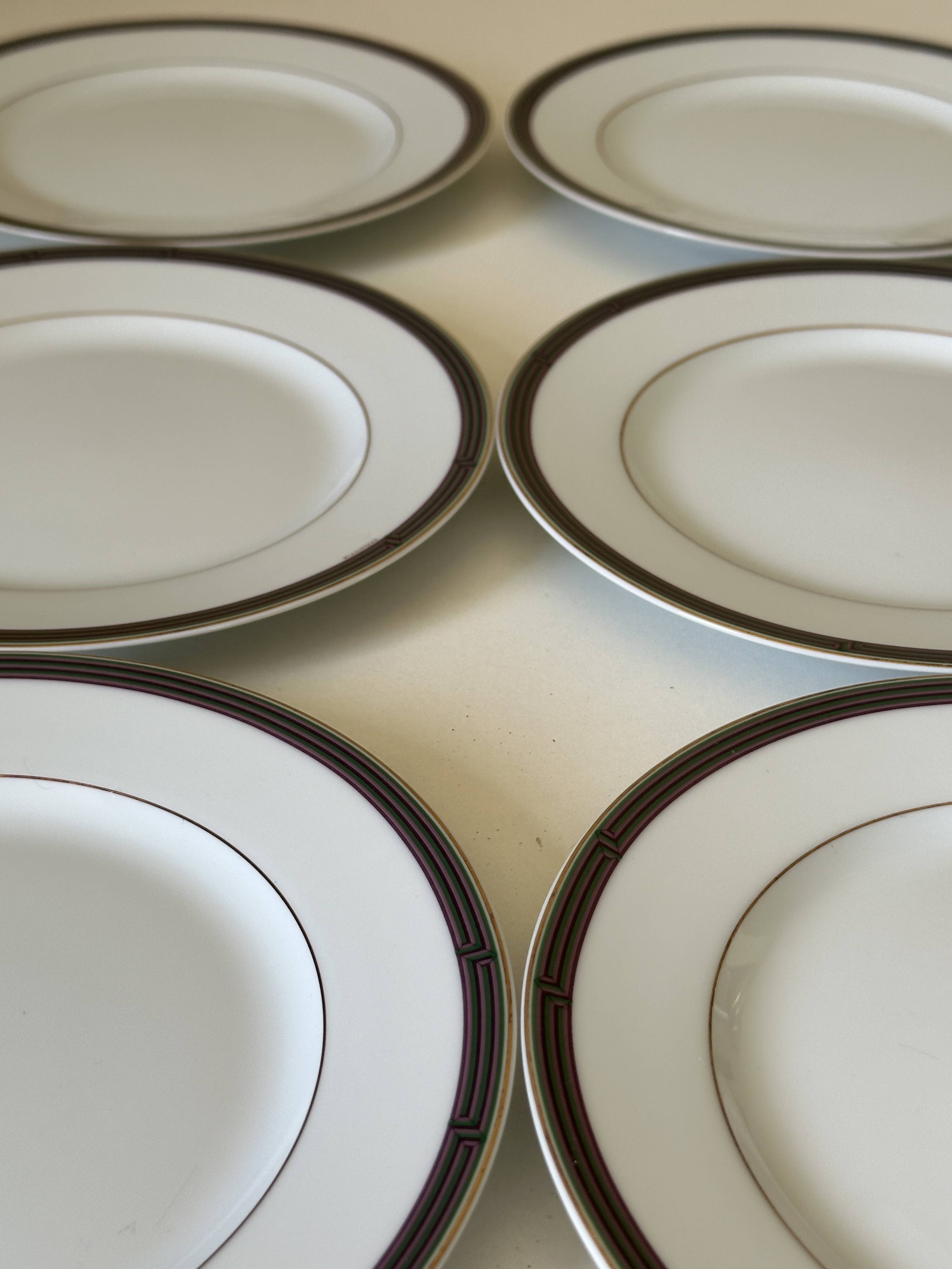 6 Christofle dessert plates, vintage Parma model