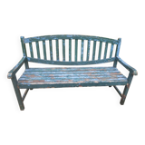 Old teak garden bench