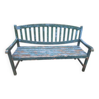 Old teak garden bench