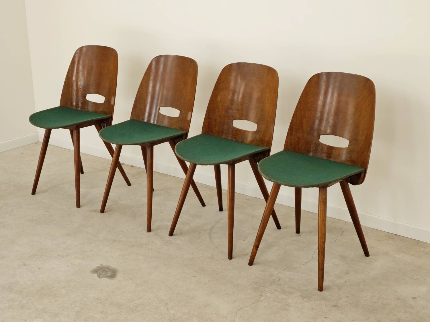 Set of 4 Lollipop chairs by Frantisek Jirak for Tatra 1960