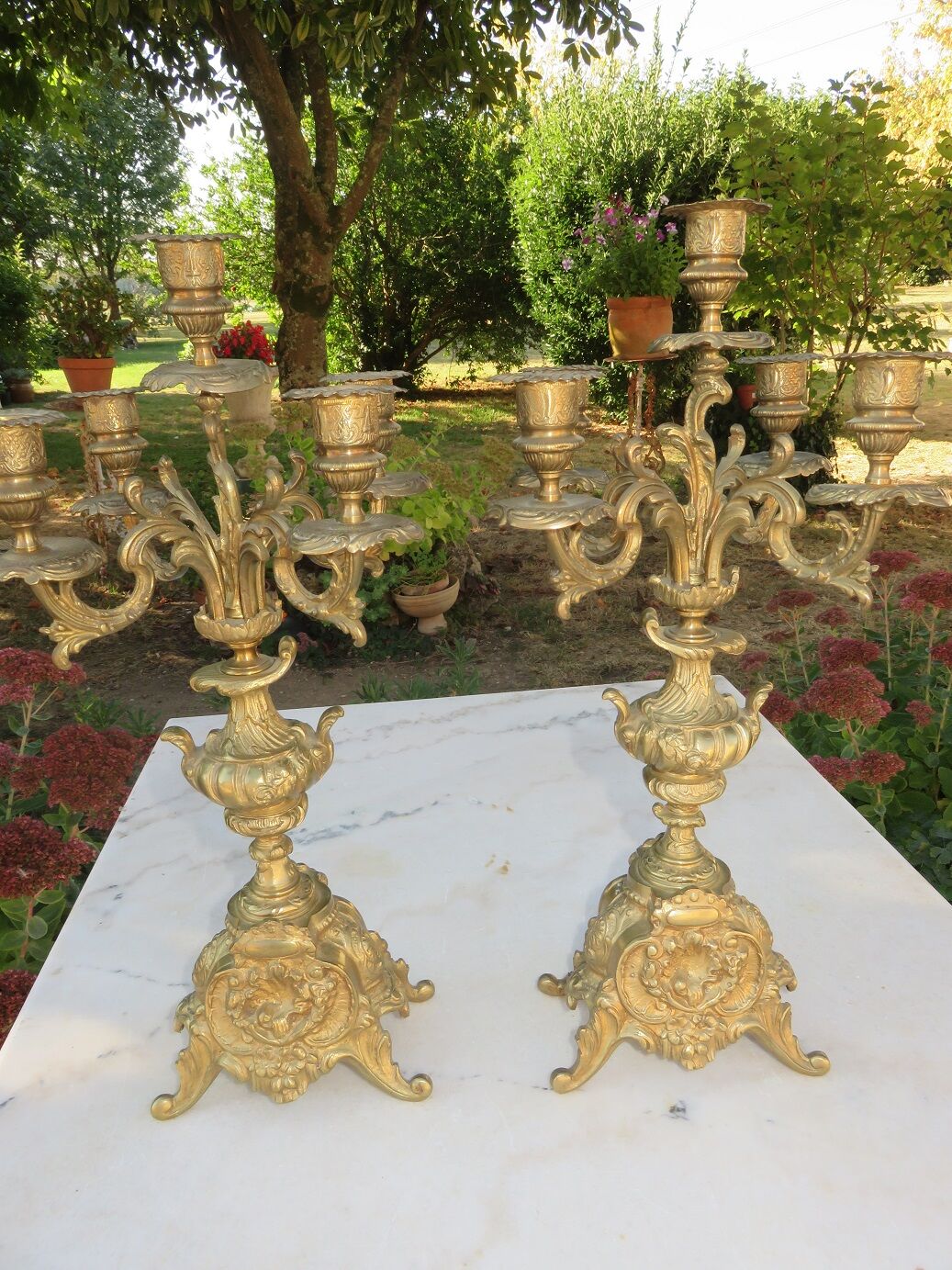 Pair of brass candlesticks