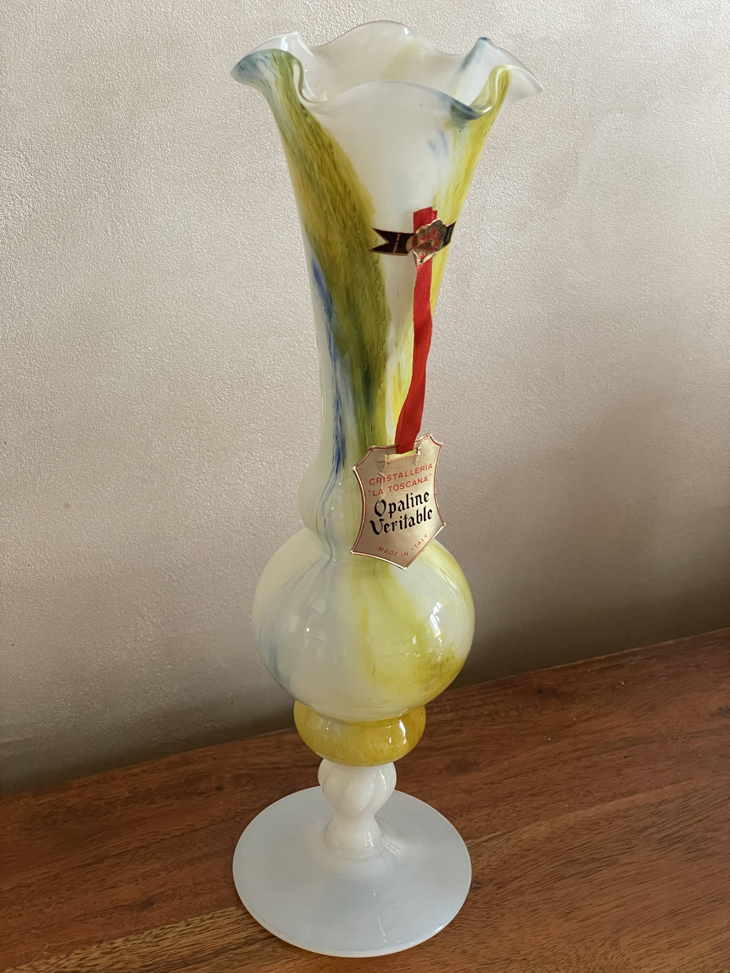 Opaline vase from Florence Italy