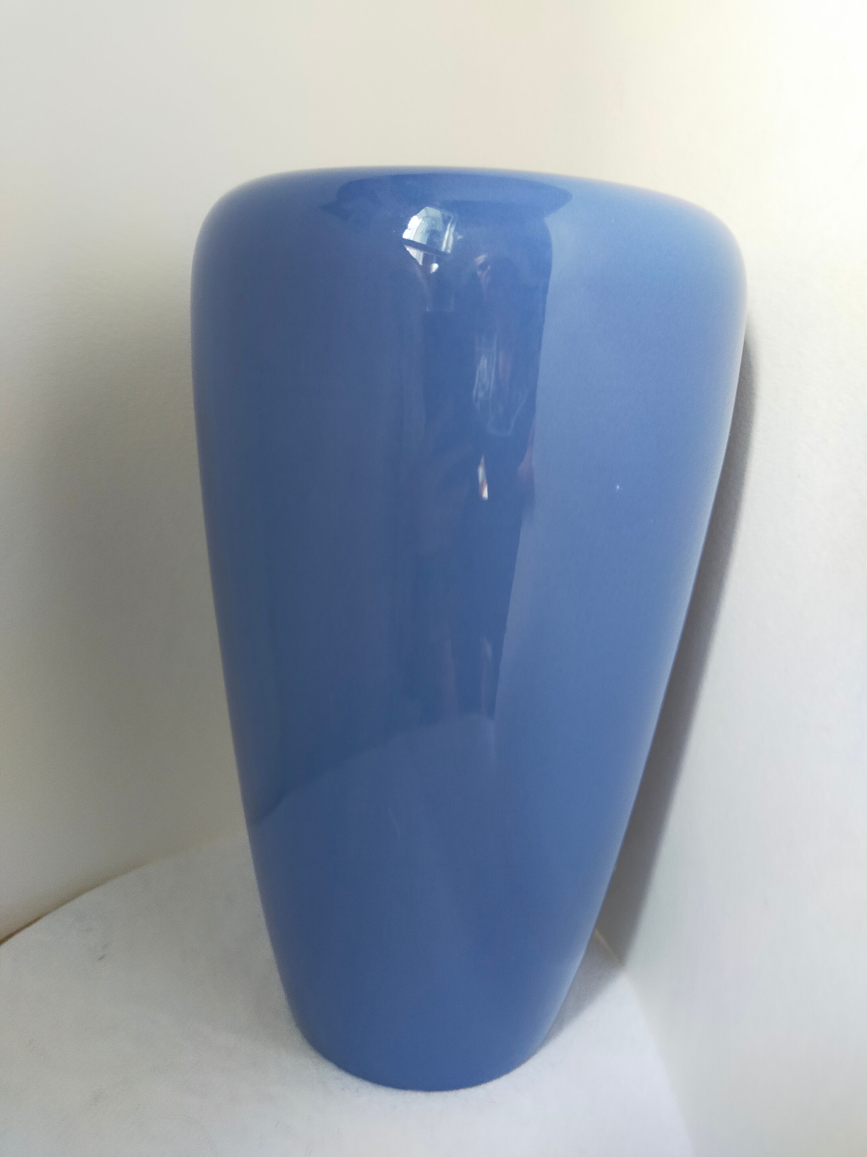 Lavender blue ceramic vase