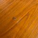 Expandable teak dining table, butterfly extension, circa 60s
