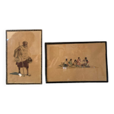 2 watercolors by Albert Ramanda
