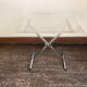 Hollywood chrome and plexiglass space age bedside coffee table 1970