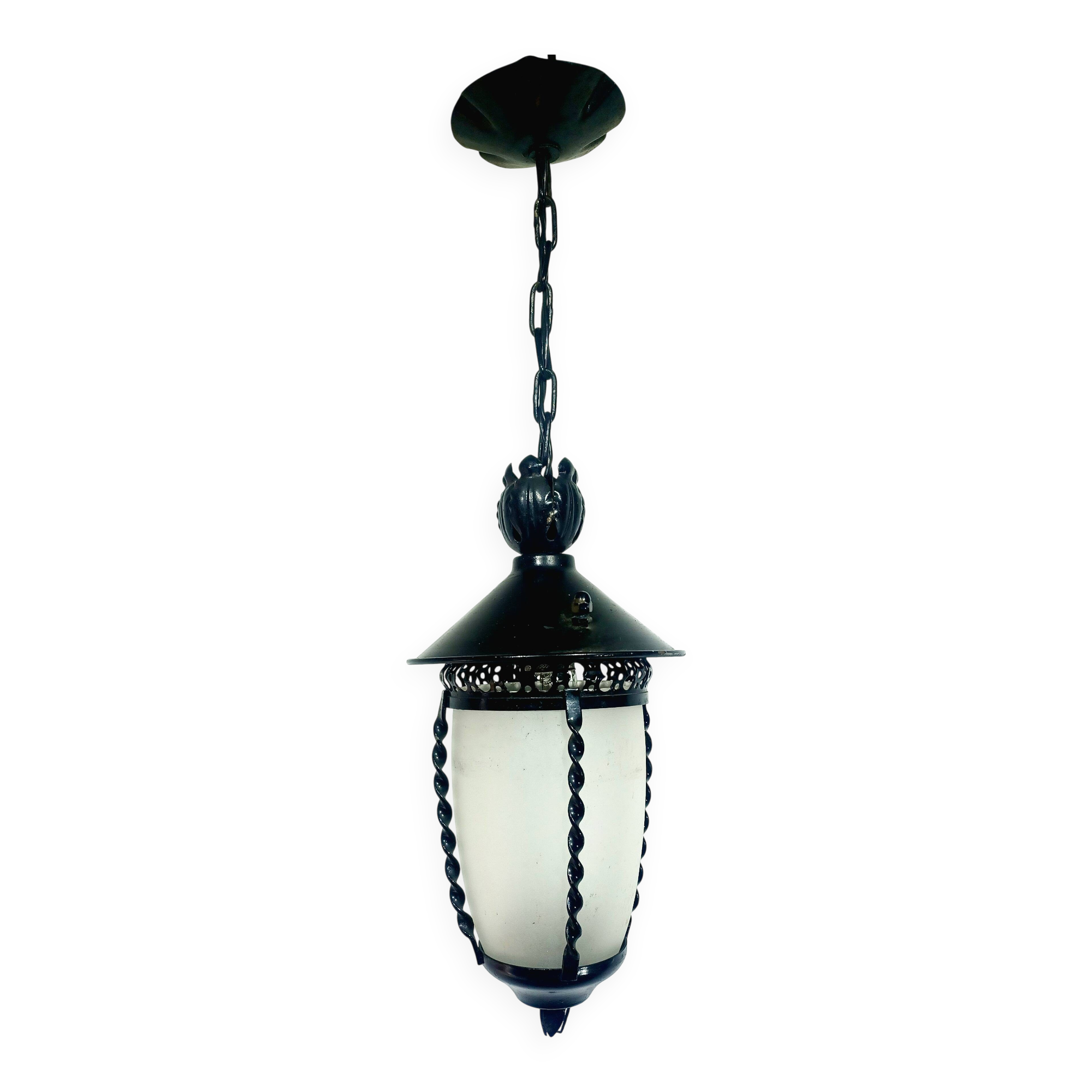 Small 1-light wrought iron lantern