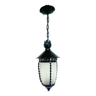 Small 1-light wrought iron lantern