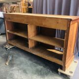 Pine buffet, with plenty of drawers and slippery doors, and porcelain handles