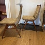 (Lot) 2 teak designer chairs (1950s)