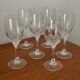 Set of 6 engraved crystal white wine glasses – Vintage elegant glasses