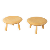 Karljohan side table set by Christian Halleröd for IKEA, 1990s, solid oak