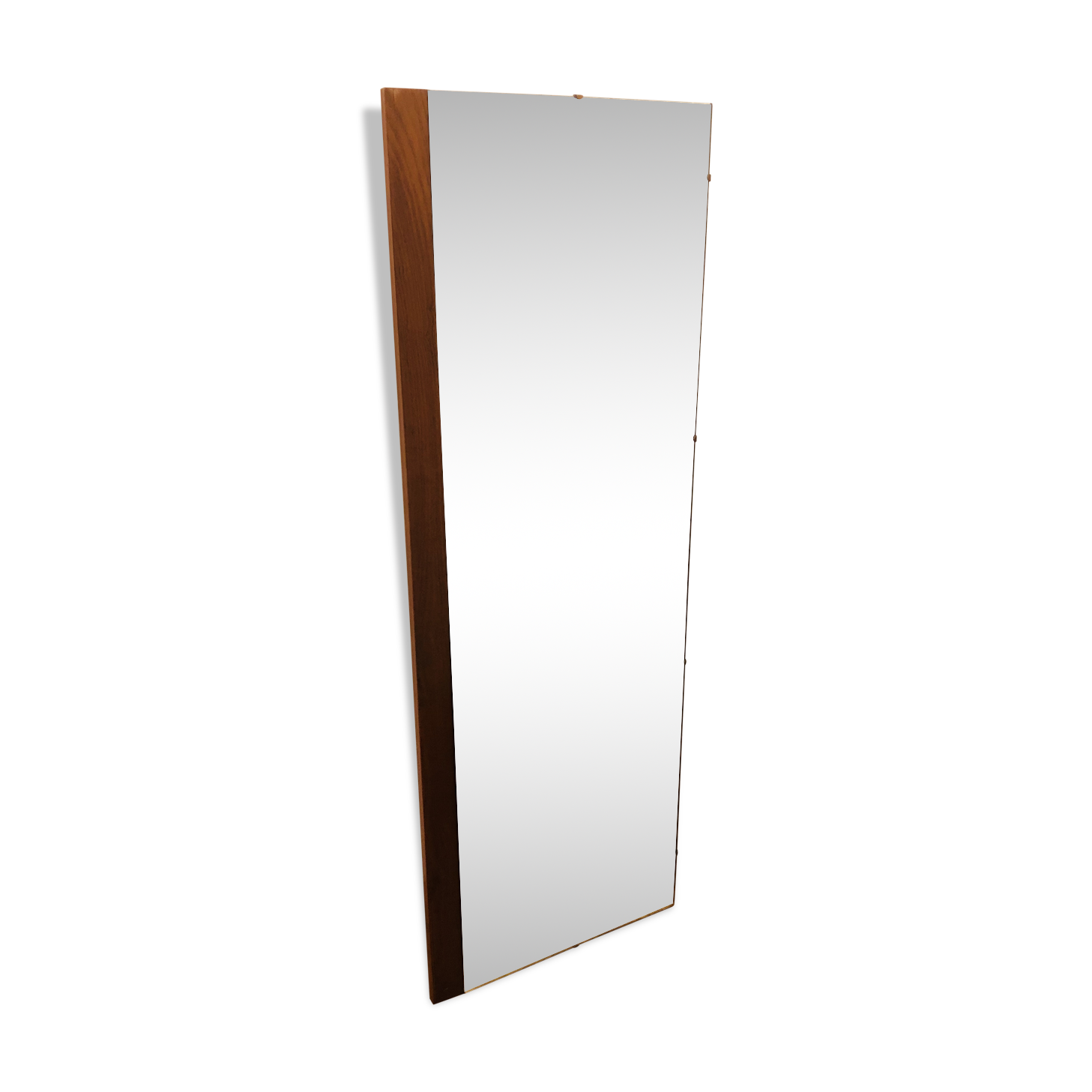 Scandinavian teak mirror 132 cm x 45