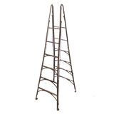Old French Industrial Metal Ladder, early 1900s