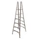 Old French Industrial Metal Ladder, early 1900s