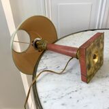 Pink lamp in marble and bronze years 30-40
