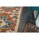 1970s Vintage Turkish Oushak Handmade Wool Cotton Orange Area Rug 175x329