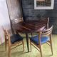 Table ronde scandinave en palissandre avec rallonge