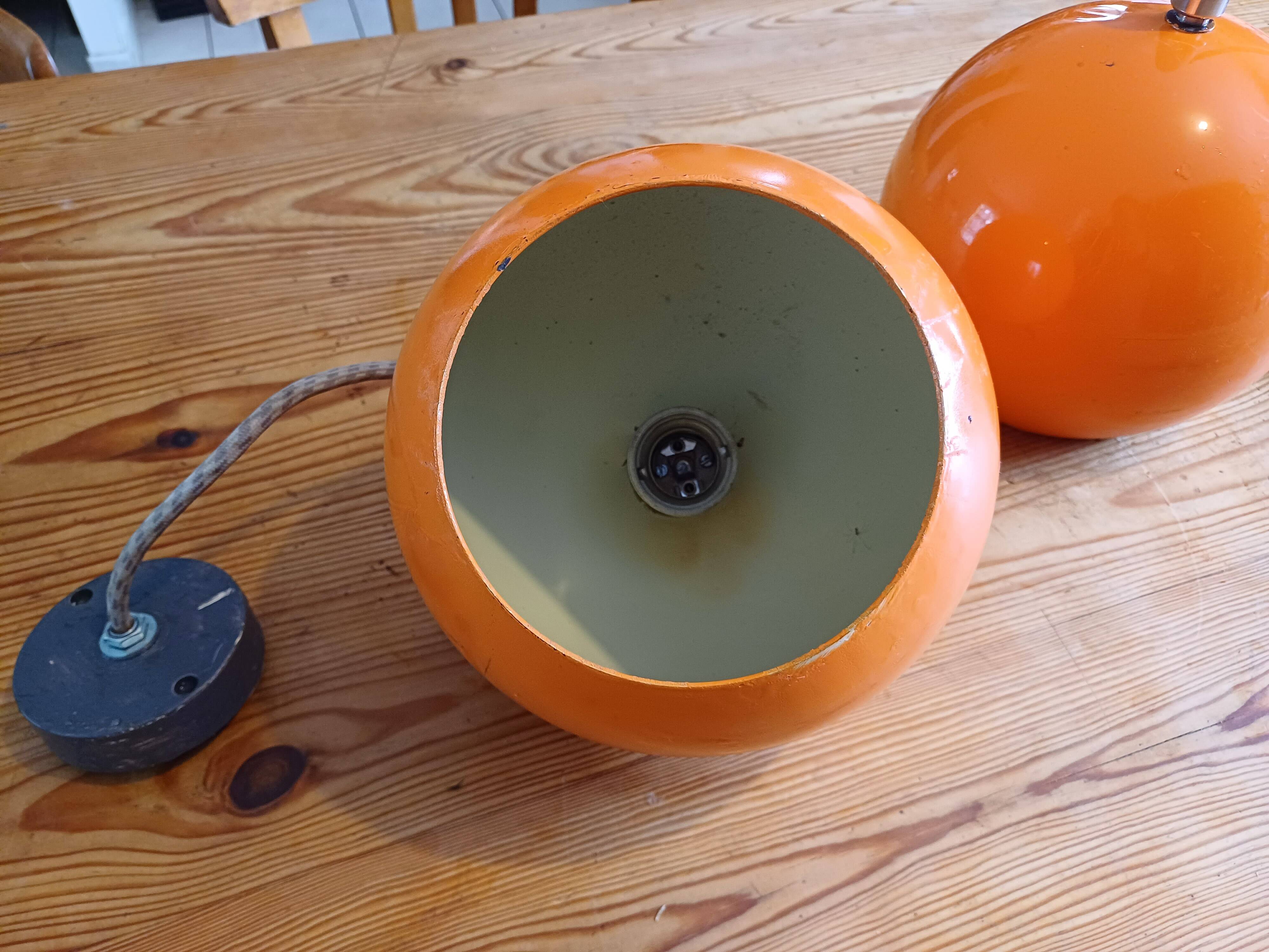 Pair of vintage erco dmi pendants or wall lights