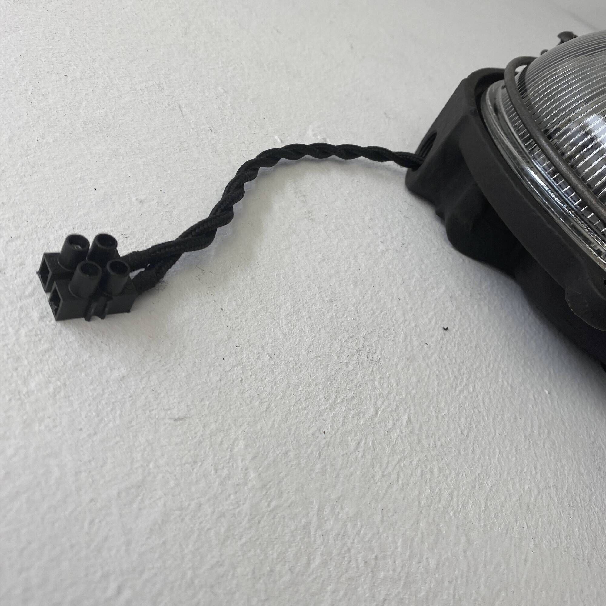 Pair of old “mapelec amiens” industrial wall lights