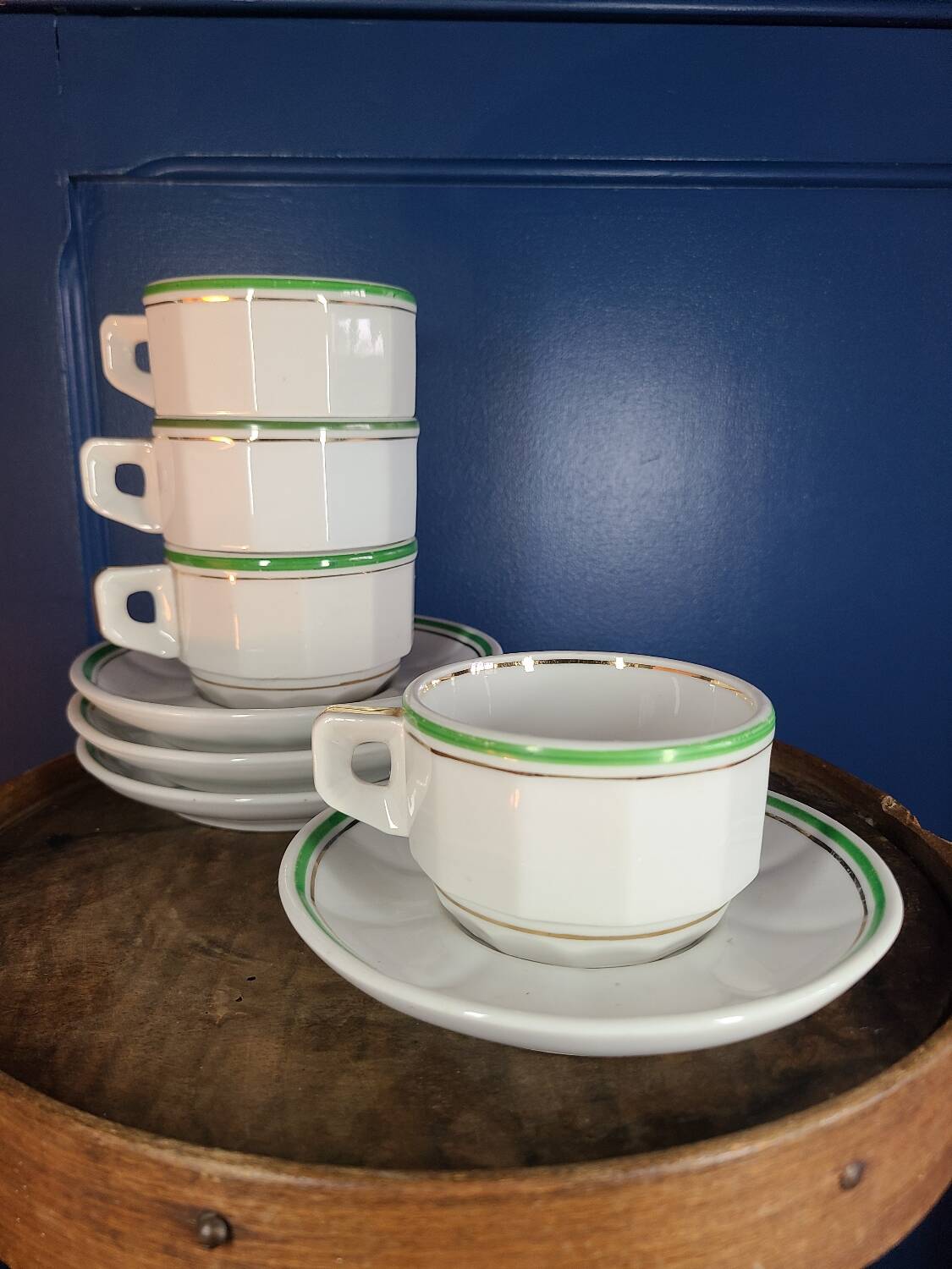 Vintage 70s Arbona Tours cups and saucers (set of 4)
