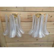 Celestial Pair of Murano Glass Selle Sputnik Wall Sconces