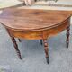 Half-moon console table in solid walnut