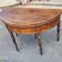 Half-moon console table in solid walnut