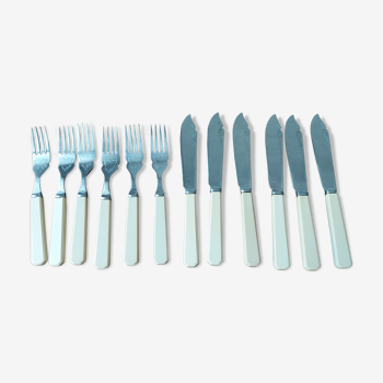Set of 12 cutlery with victorian english dessert