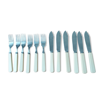 Set of 12 cutlery with victorian english dessert