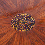 Unique Restored Austrian Biedermeier Walnut Folding Round Dining Table, 1820s