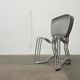 Stackable folding chair in space age style from the mid-century by Armin Wirth for Aluflex, 1960s, set of 3.