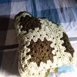 Patchwork crocheted plaid