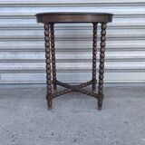 1930s turned wood side table