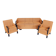 Czech Art Deco Sofas and Lounge Chairs in Beech and Oak attributed to Jindrich Halabala for Up Závody, 1930s, Set of 3
