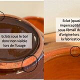 Set of 6 glazed earthenware bowls