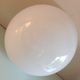Half moon ceiling lamp in vintage white opaline 60s-70s