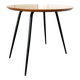 1970s coffee table in honey beech with black steel legs.